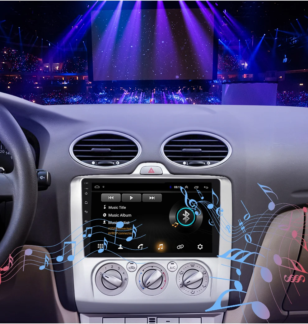 Flash Deal 9 inch 2 Din Android 8.0 Radio for Ford Focus Multimedia Player 2005-2011 2din GPS Navigation Player No DVD car stereo wifi 14