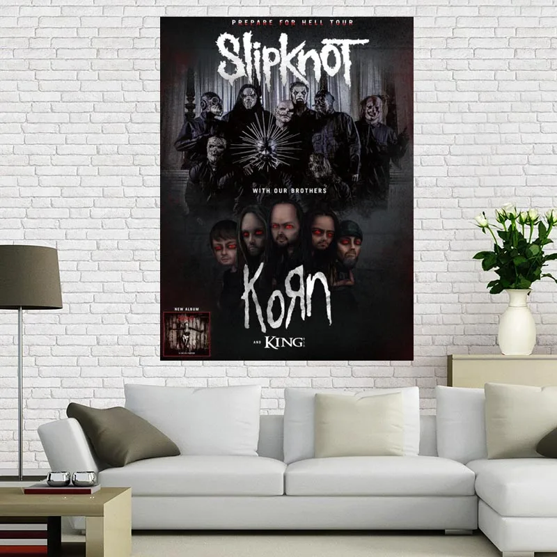 Пользовательские Slipknot принты холст живопись настенный Шелковый плакат ткань печать DIY ткань плакат - Цвет: 9