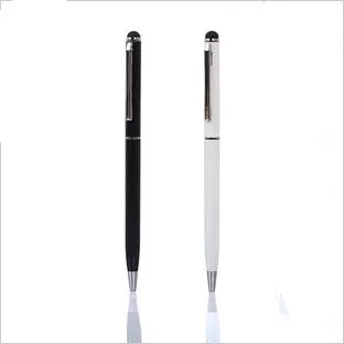 

1pcs/lot 2 in 1 Stylus Pen Touch Screen Metal Pen two colors optional / Capacitance pen for IPhone Samsung Mobile Phone Stylus