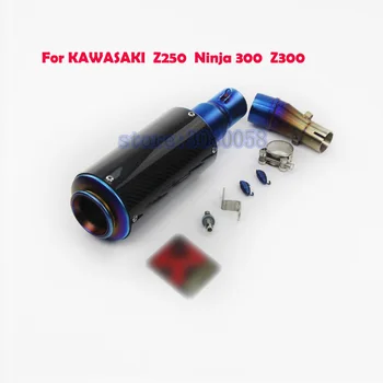 

Z250 Motorcycle Muffler Escape Exhaust Carbon + Middle Link Pipe DB Killer For Kawasaki Z250 Ninja300 Ninja 250R Z250 Z300