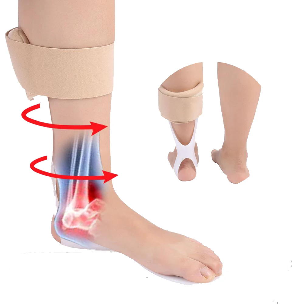 Ankle Splint Brace Adjustable Foot Drop Orthosis Ankle Corrector Protection Stroke Hemiplegia