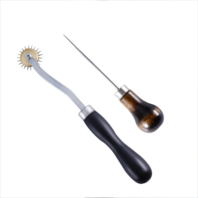 

2pcs Leather Craft Tool Leather Overstitch Wheel Gear Roulette Spacer Sewing punch Awl Leather Craft Tool Gear Tool