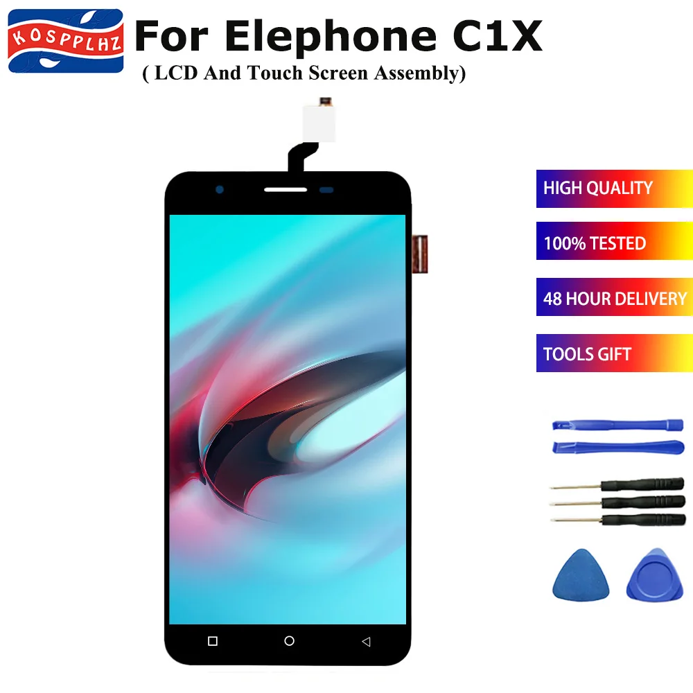 

5.5 inch 100% Tested For Elephone C1X LCD Display Touch Screen Digitizer Sensor Assembly For Elephone C1 X Phone Parts +Tools