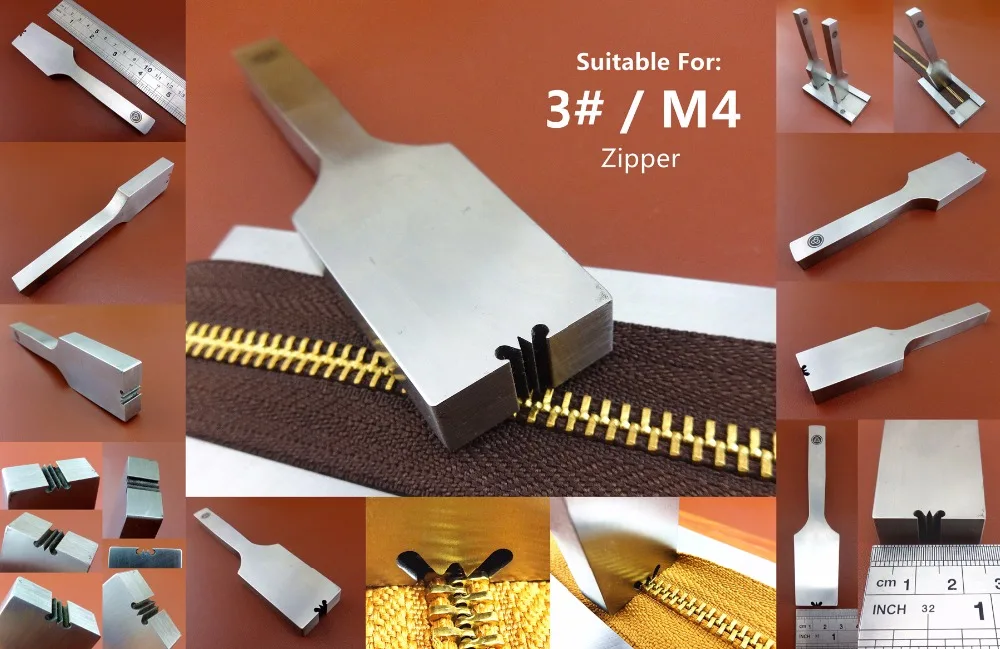 

1pc Heavy Duty Leather Craft 3# / M4 Zipper Tooth Detachment Install Repair Cutting Punch Tool - Cutter Knife Edger Creaser NEW