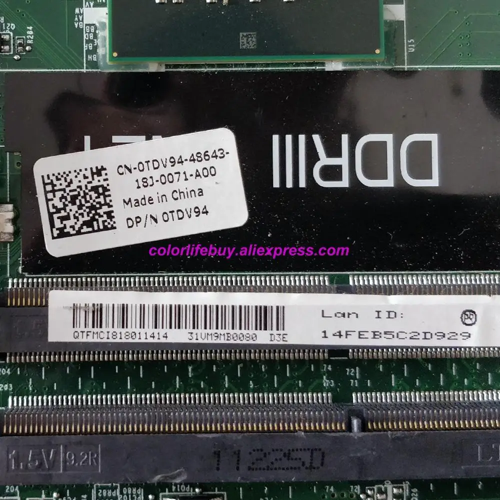Натуральная TDV94 0TDV94 CN-0TDV94 DAVM9NMB6D0 GM45 Материнская плата ноутбука для Dell Vostro 1015 V1015 Тетрадь ПК