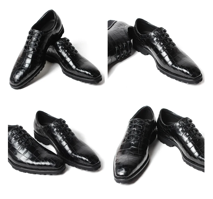 Vikeduo/популярные классические туфли ручной работы из крокодиловой кожи; модные вечерние модельные туфли для офиса и свадьбы; мужские классические полуботинки из натуральной кожи