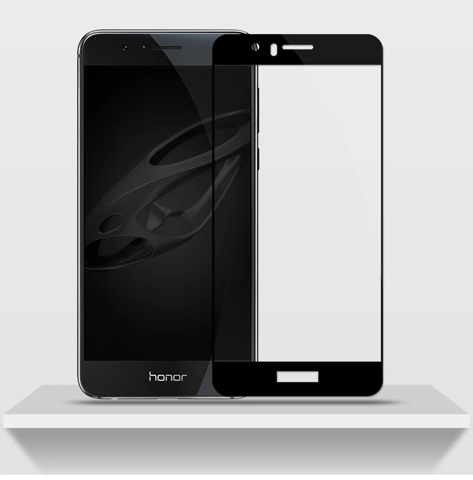 NFH 3D Премиум Закаленное стекло для huawei Honor 8 Защитная пленка для экрана чехол для Honor 8 стеклянная пленка полное покрытие стекло - Цвет: Black