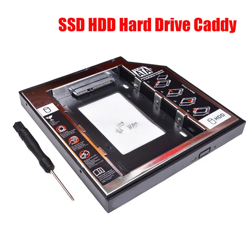 

Universal 2.5'' 2nd HDD Enclosure SSD Hard Drive Case Caddy Adapter Bay For IBM/Lenovo Thinkpad T430 T430i W530 T530 T530i