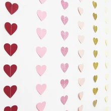 

Glitter Heart Wedding Birthday Party Decoration Backdrop Hanging Baby Shower Candy Bar Garland Party Wall Garden Decorations