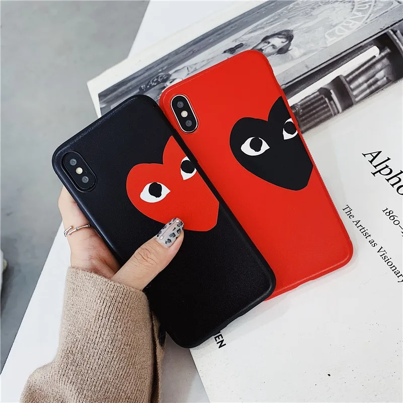 Frosted TPU case For iPhone Xs Max XR Cool CDG play Soft Silicone Phone Case For iPhone 6s