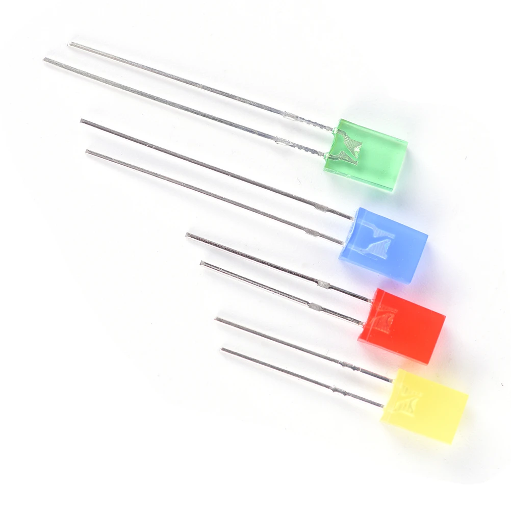 100pcs 2*5*7mm Rectangular Square LED Diodes White/Green/Red/Blue、PopVX 100pcs 2*5*7mm Rectangular Square LED Diodes White/Green/Red/Blue、PopVX