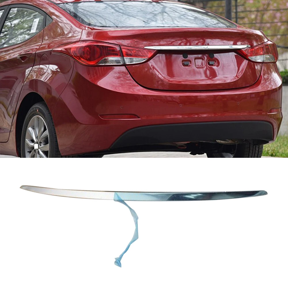 

CAPQX For Hyundai Elantra Avante 11-15 ABS Chrome Rear Trunk Lid Tailgate Tail Gate Bumper Door Edge Trim Molding Strip Garnish