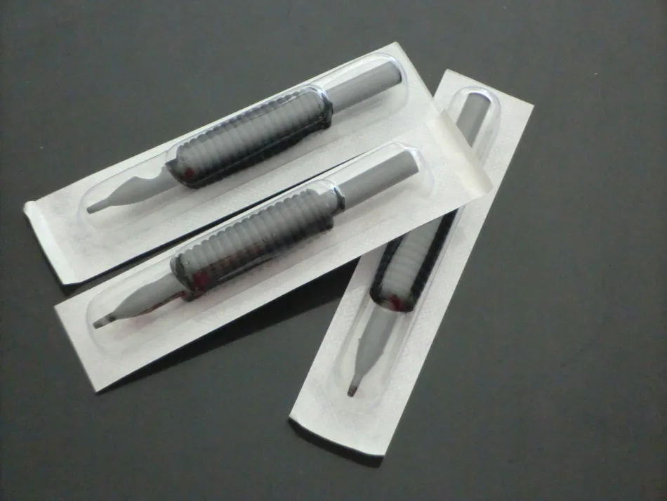 120 шт 16 мм 5/" R, F, размер черные одноразовые держатели с иглами для татуировки ручки для татуировки Чернила Захваты для иглы питания