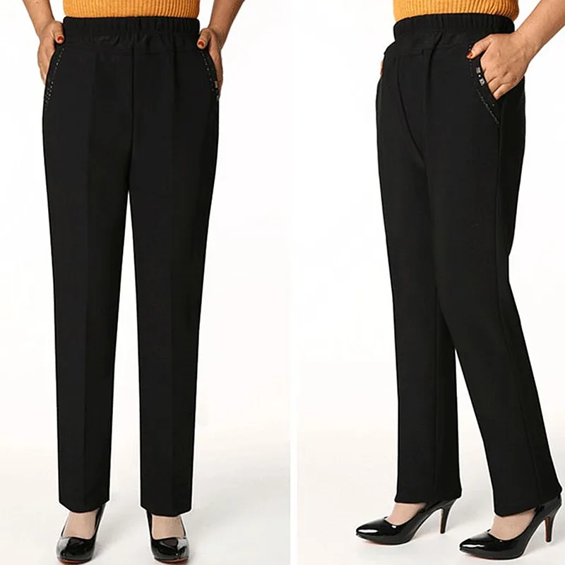  new fashion women long pants mother High Waist clothing winter trousers casual plus size legging El