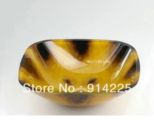 Victory Hand Paint Tempered Glass Basin Sink With Waste Drain 70735M /freeshipping | Обустройство дома