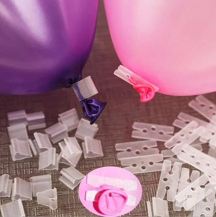 

100 pieces Balloon Sealing Clips Modeling Clips Wedding Birthday Party Decoration Balloons Accessories DIY Latex Balloons