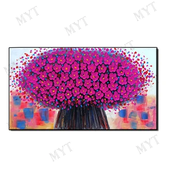 

Unframed Handmade Oil Painting 100% Hand Painted Knife Textured Flower Wall Decor Canvas Art Home Abstract Paintings For Bedroom