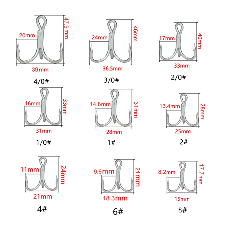 10 шт. острые четырехкратные усиленные тройные рыболовные крючки тройной Якорный крючок 4X раз сильная приманка три вилки Три коготь крюк