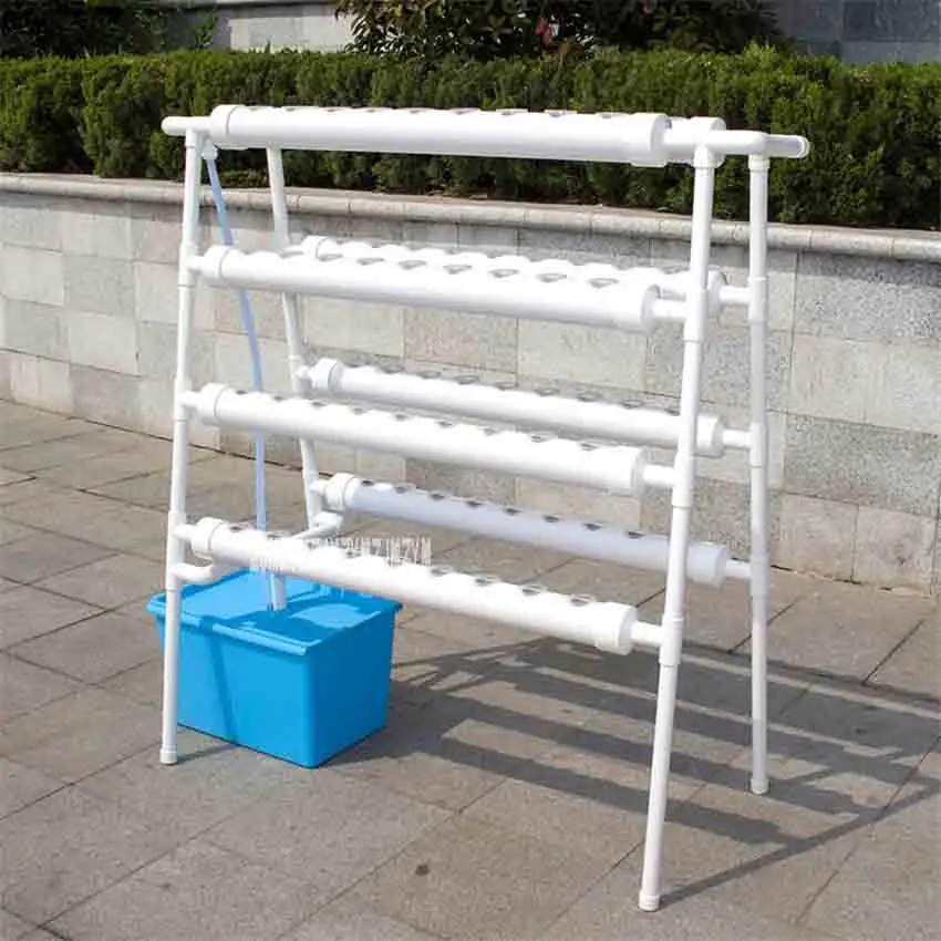 Hydroponics System Double-sided Ladder Type Soilless Vegetable Cultivation Equipment Balcony Pipeline Hydroponic Planting Rack