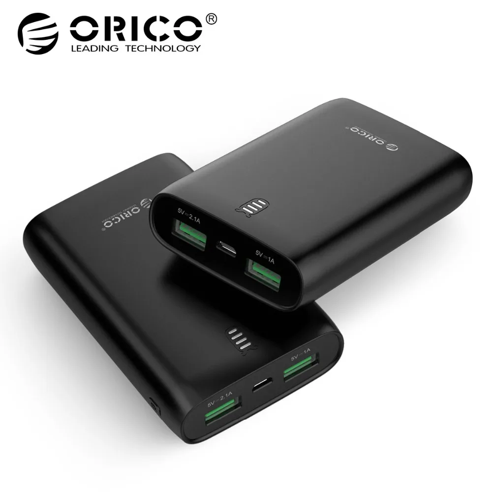 ORICO 6000mAh Power Bank Dual USB with LED Indicator For iPhone Mobile