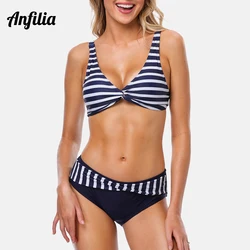 Anfilia Women Bikini Set Stripe Swimwear Strappy Adjustable Swimsuit Cross From Bathing Suit Padded Beachwear Anfilia Women Bikini Set Stripe Swimwear Strappy Adjustable Swimsuit Cross From Bathing Suit Padded Beachwear
