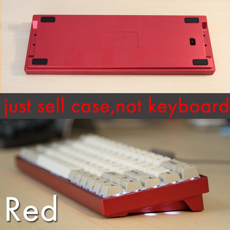 Tada68 механическая клавиатура анод алюминиевые высокие профили Сделано в Китае чехол для мини-клавиатуры - Цвет: red