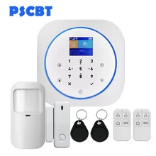 PS11 GSM Alarm SMS Card Android IOS APP Remote Control Security Burglar Russian, French Alarm Auto Dialer Touch Keypad for Home spanish french english russian voice optional ios android app control wireless gsm home alarm system