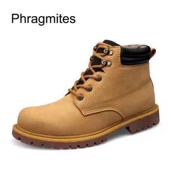 

Phragmites Autumn Martin Boots Brown Outdoor Desert Boots Big Head Dress Boots All-match Sale Men Shoes Botas Mujer Invierno