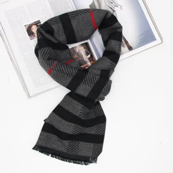 

Luxury Brand striped cashmere touching winter scarf for men business men scarves soft neckwear foulard bandana wraps LL1810102