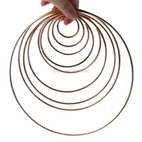 3.5-19cm Metal Dream Catcher Ring Macrame Craft Hoop Gold DIY Dreamcatcher Accessory 10 Szies 1