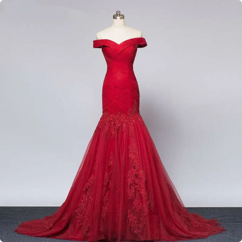

Mermaid Off Shoulder Pageant Evening Dress Long Formal Prom Party Cocktail Gowns