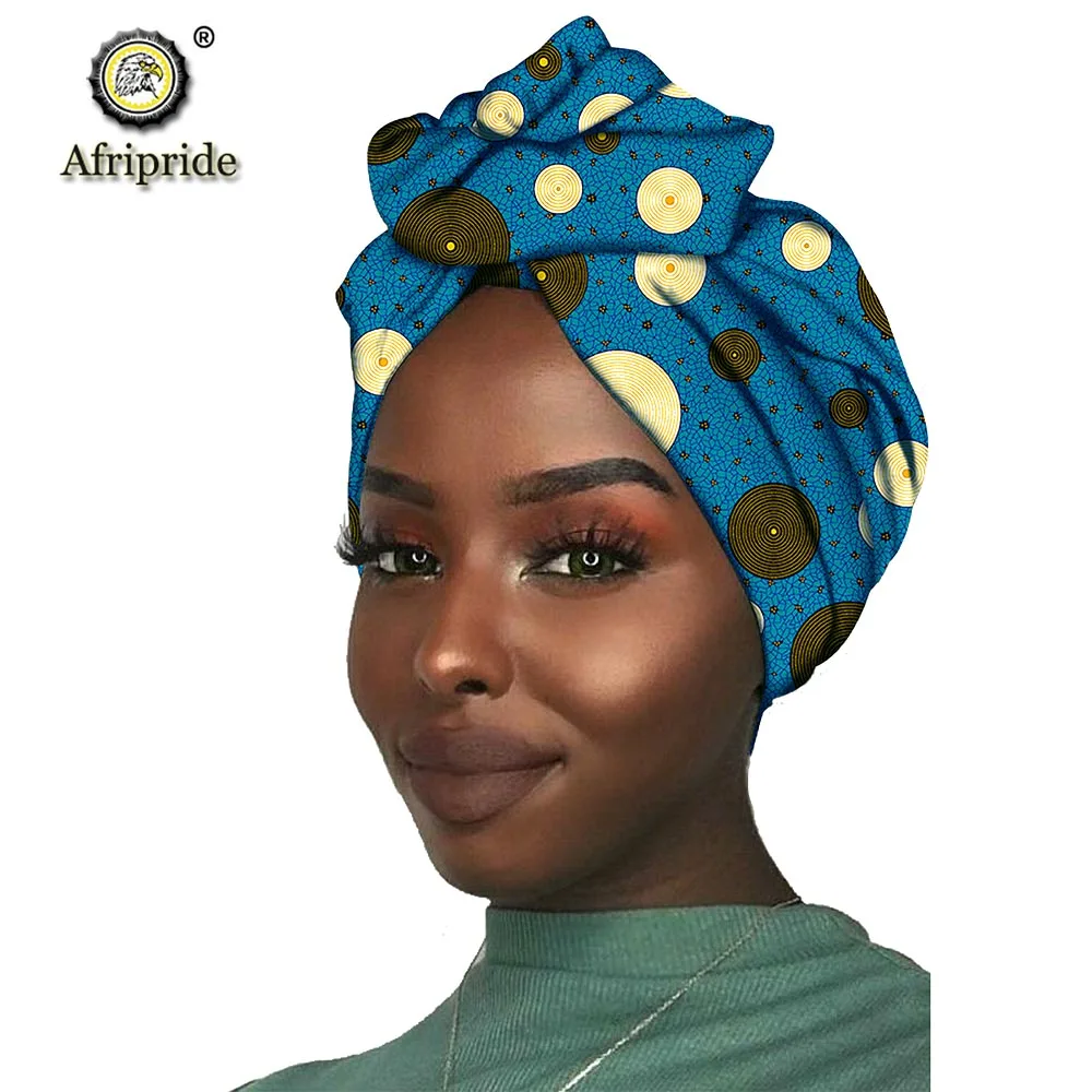Африканский Модный женский хлопковый вощеный тканевый традиционный платок тюрбан Чистый хлопок восковой AFRIPRIDE S001 - Цвет: 502