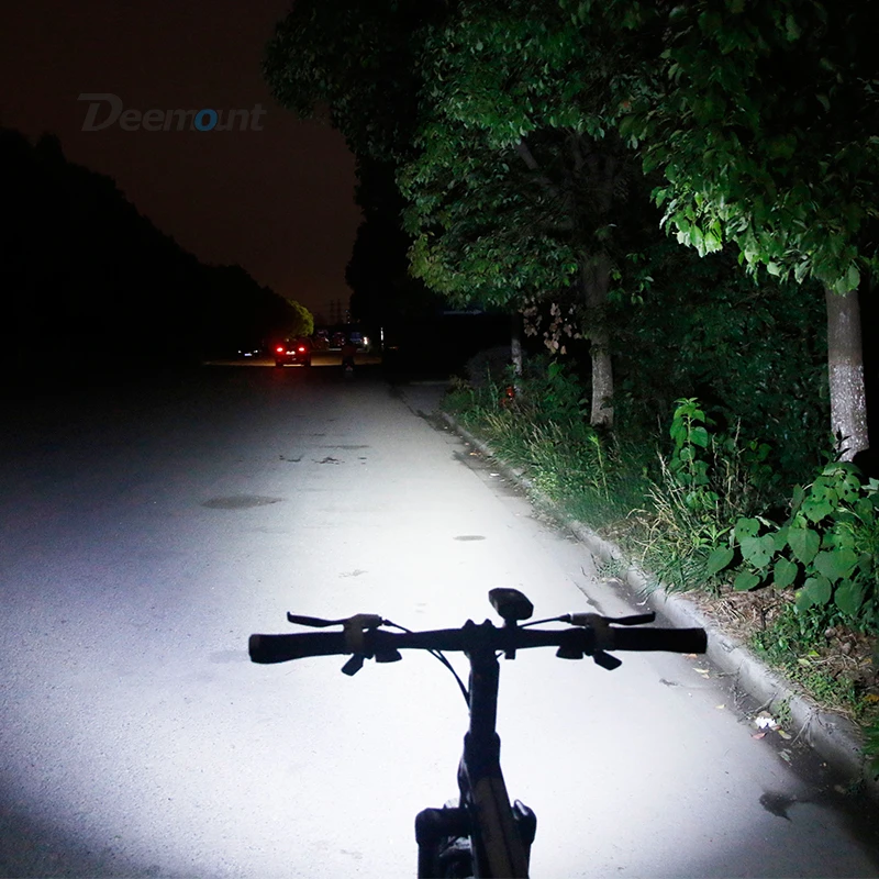 Excellent Deemount Cycling Front Lighting Bicycle Headlight Front Lamp T6 Cree U2 COB LED Torch Lantern Internal Battery Type USB Charge 5