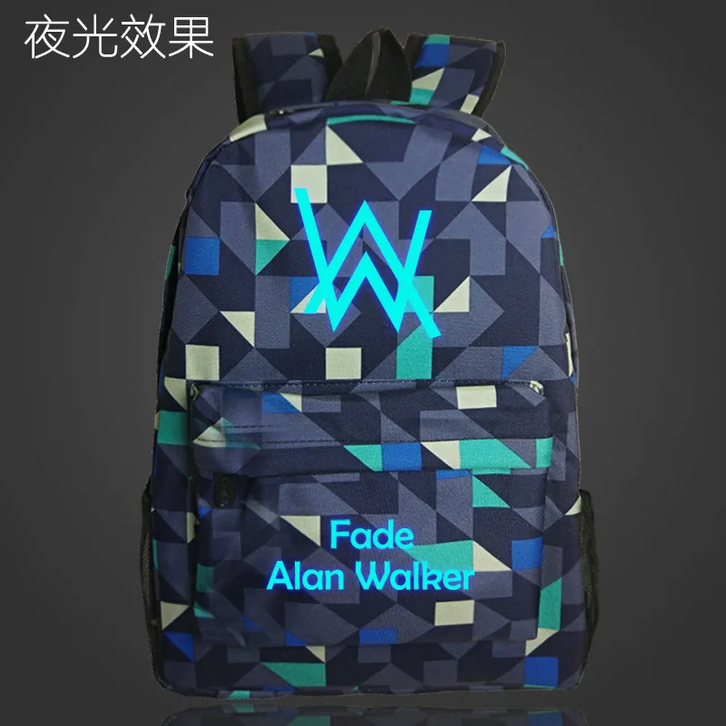 Модные Алан ходунки рюкзаки для подростков выцветшие электронная музыка школьные сумки леденцовых цветов mochila книга сумки