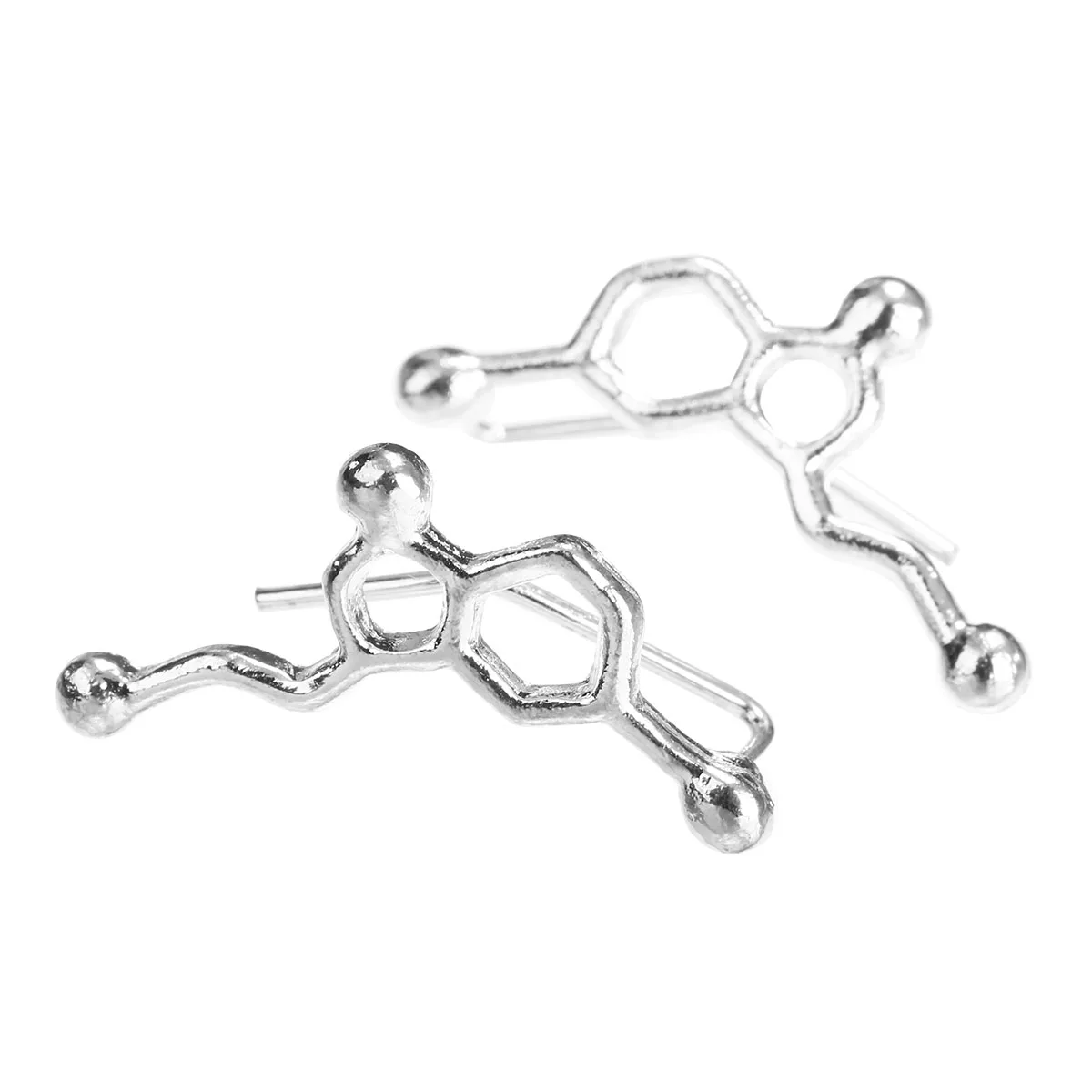 Очаровательные серьги-гвоздики из допамина, Shellhard, модные биохимические серьги молекула серотонина для женщин, ювелирные изделия brincos