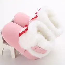 Зимние сапоги для новорожденных; коллекция 2017 года; зимняя замшевая обувь для маленьких мальчиков и девочек; мягкие теплые детские ботинки