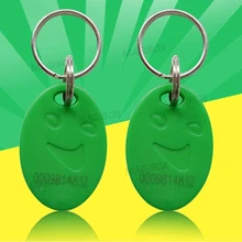 Улыбка 25 кГц RFID зеленый Близость ID карты жетон тег брелки для ключей