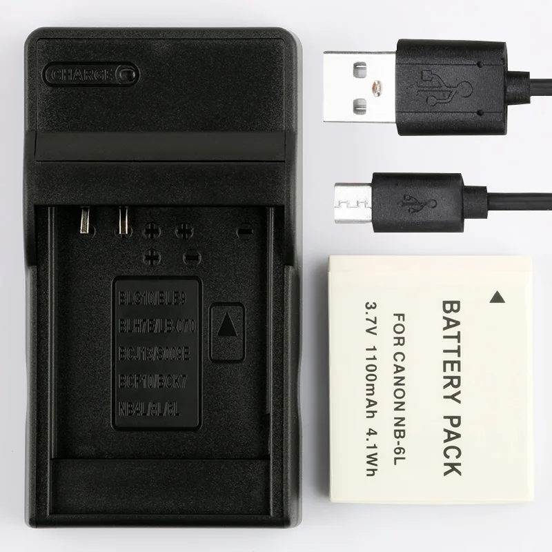 

LANFULANG NB-6L / NB-6LH NB 6L 6LH Battery (1 Pack) and Micro USB Charger for Canon PowerShot SX280 SX510 SX600 SX700 HS