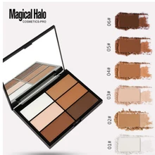 6 цветов уход за кожей лица макияжное компактное рассыпчатая пудра Уход за кожей лица Палетка для контурирования лица финишная пудра установка макияжа голой брендовый косметический