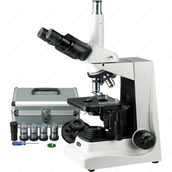 Trinocular Microscope AmScope Supplies Turret Phase Contrast Trinocular