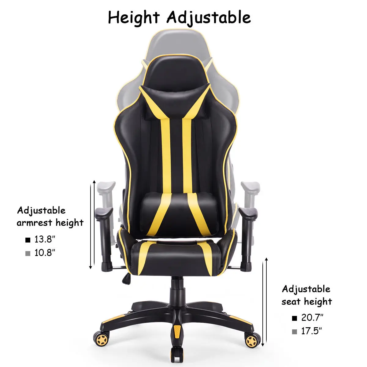  Home Office High Back Gaming Chair Racing Reclining Chair Swivel