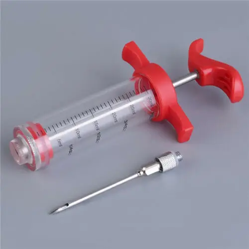 

Stainless Steel Marinade Injector Syringe Gun Flavor Needle Meat BBQ Cooking New
