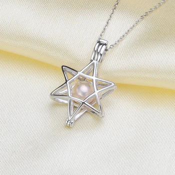

925 Sterling Silver Pearl Cage Pendant Settings Findings Pendant Mountings Women Accessories Female Lady Girls' Jewwelry