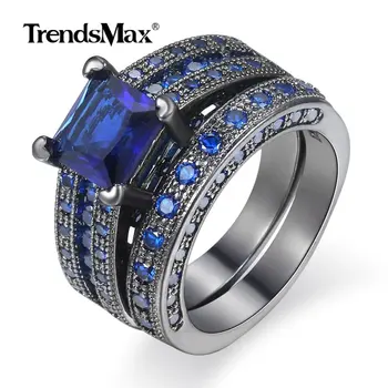 

Trendsmax Men's Women's Romantic Wedding Band Rings For Lover Gold Filled Couple Rings For Engagement Party Jewelry GR30