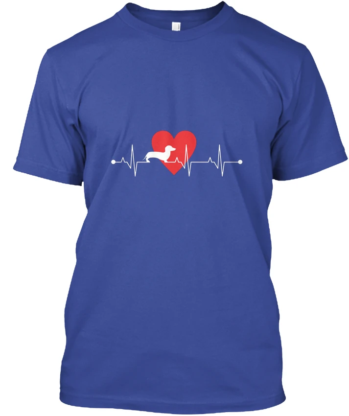 Daschund Lovers Heartbeat Dog Gift T shi популярная футболка без тегов качественная с принтом на