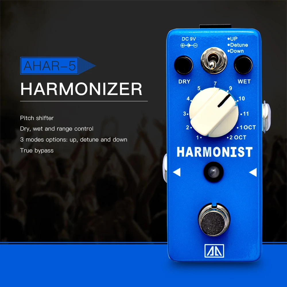 AROMA AHAR 5 HARMONIST Pitch Shifter Guitar Effect Pedal 3 Modes Pitch