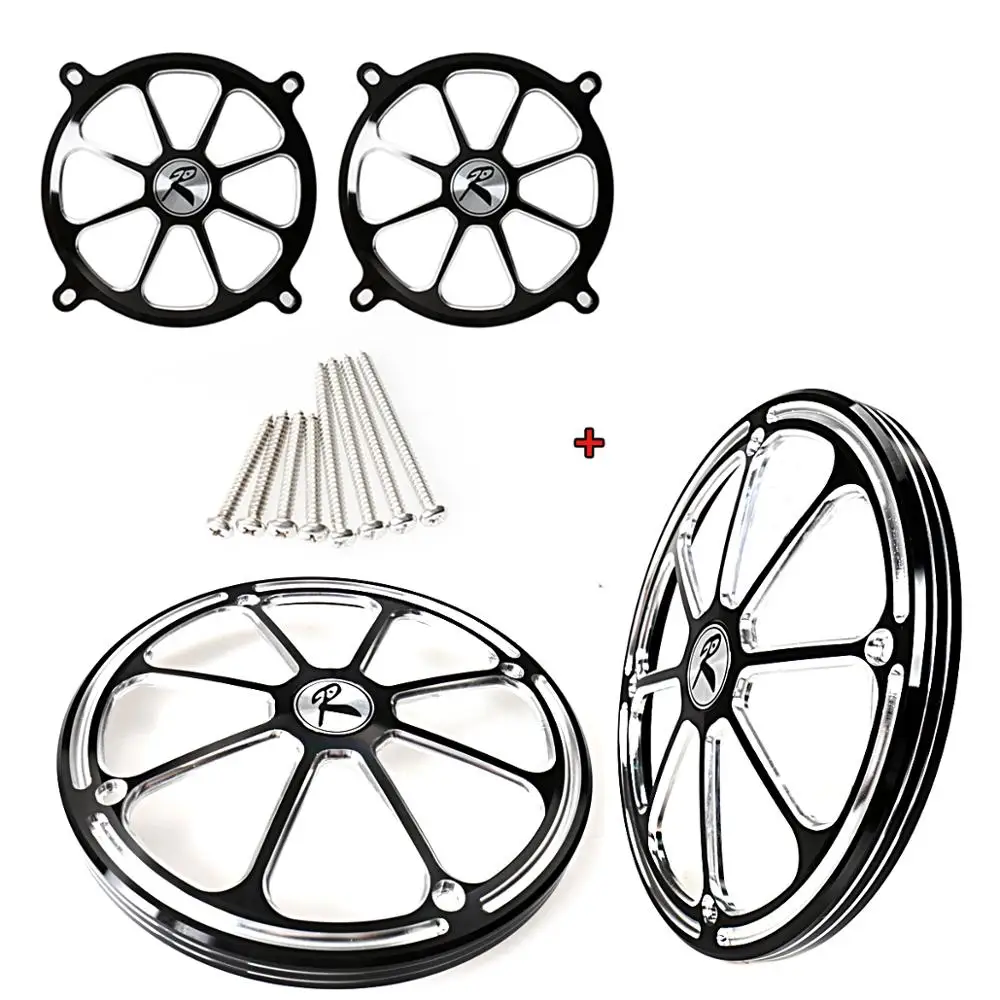 

Front&Rear R Style Billet Aluminum Burst Speaker Grill Cover Fit For Harley Touring Electra Street Tri Glide FLHTK 1996-2013