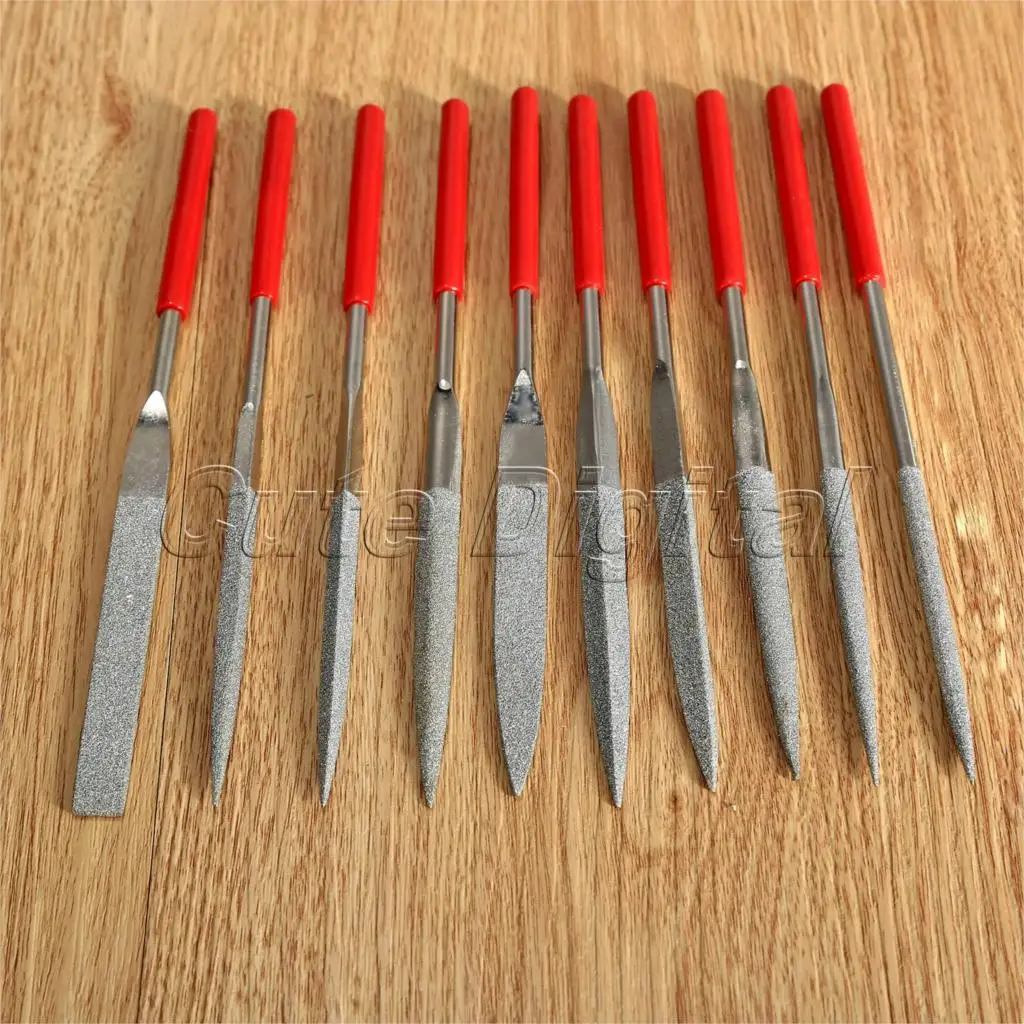 10pcs 5x180mm Jewelers Woodwork Diamond Needle File Set Wood Rasp