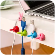 4PCs Headphone Headset Wire Wrap Cable Cord Winder Organizer Cable Collector Storage Holders Racks Silica gel Stylish Best Price