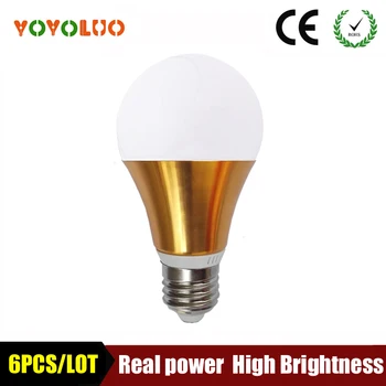 

[YOYOLUO] 6PCS/LOT LED bulb E27 3W 5W 7W 9W 12W 220V Real Watt LED lamp Light SMD2835 Fast Heat Dissipation Lampada spotlight
